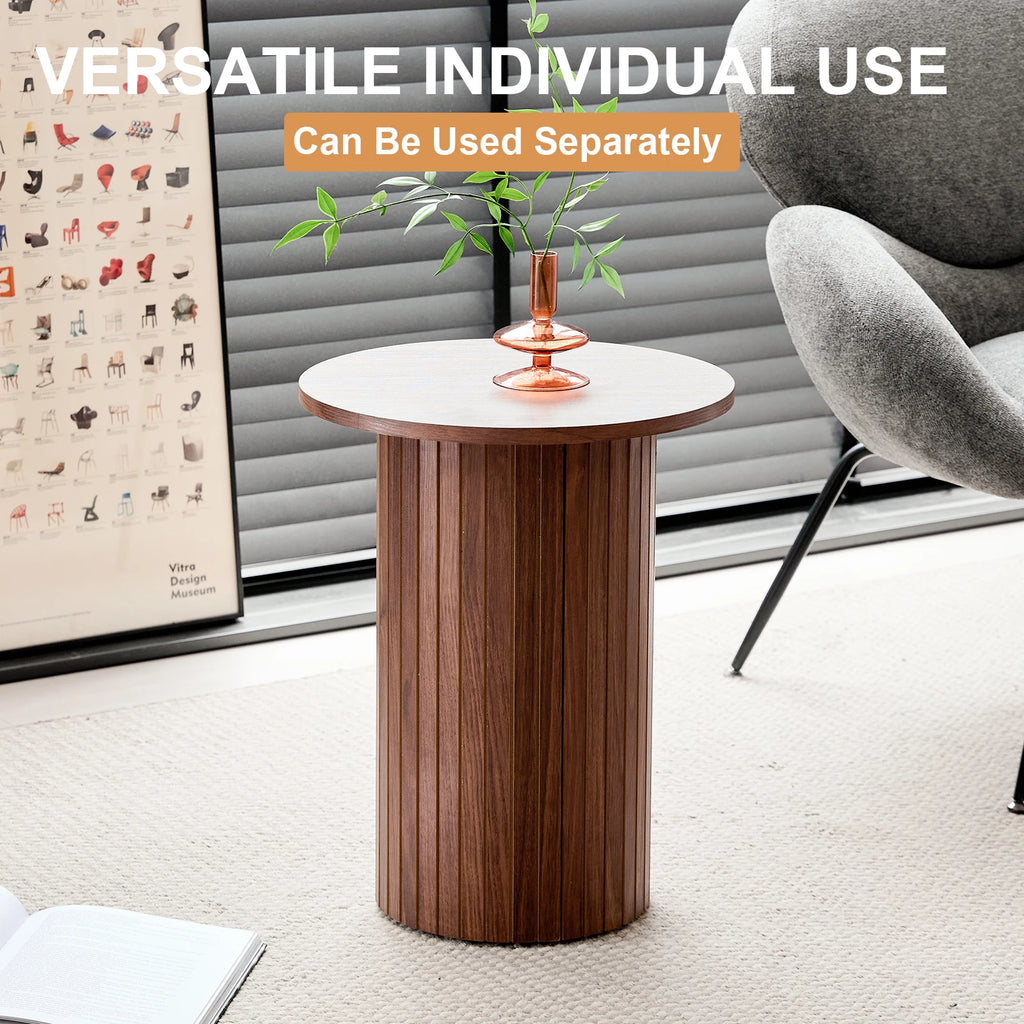 Tables Basses Design Gigognes Rondes – Bois Nordique, Set de 2 & Style Naturel | Duo