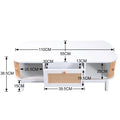 Table Basse Design Rotin – Tiroirs Tressés, Portes Coulissantes & Bois Massif | Rotin