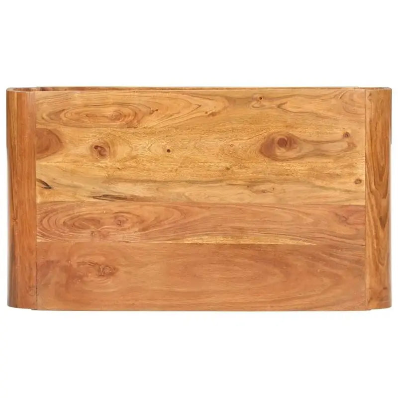 Table Basse Design Bois Massif – Acacia Naturel, Veinage Unique, 90×50 cm | Sylva