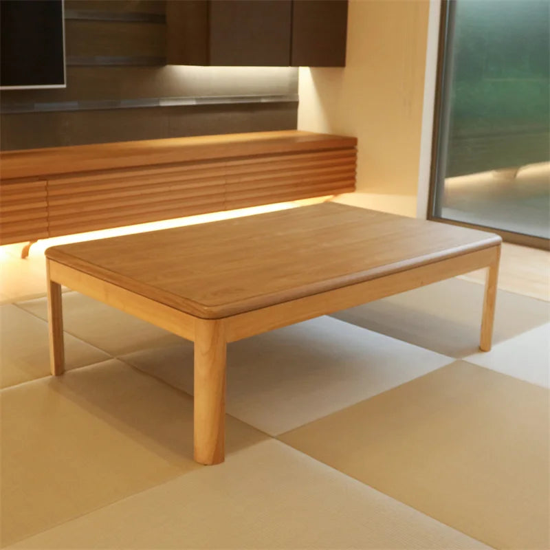 Table Basse Design Japonaise – Style Sol, Bois Naturel & Épure Minimaliste | Kyoto