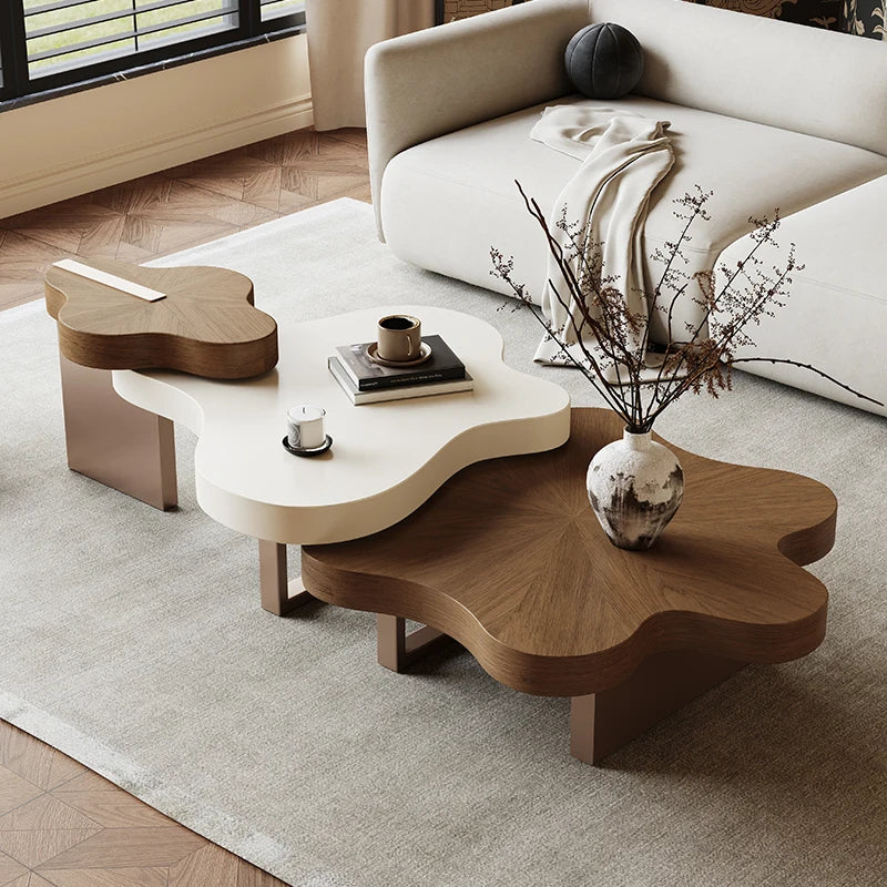 Table Basse Design Artistique – Style Vintage Classique, Ornements & Bois Noble | Baroque