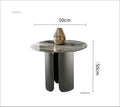 Table Basse Design Luxe Ronde – Pierre Naturelle, Base Métal & 22 Variantes | Pietra