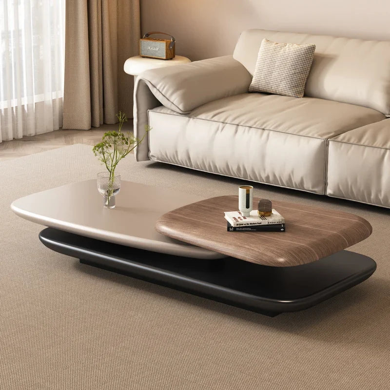 Table Basse Design Extensible Nordique – Forme Irrégulière, Réglable & Luxe | Nordic