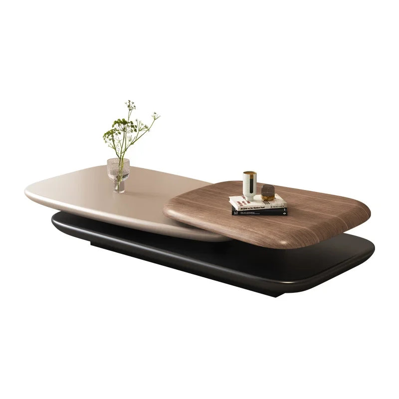 Table Basse Design Extensible Nordique – Forme Irrégulière, Réglable & Luxe | Nordic