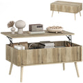 Table Basse Design Élévatrice – Pin & Chêne, Rangement Caché & Style Nature | Forêt