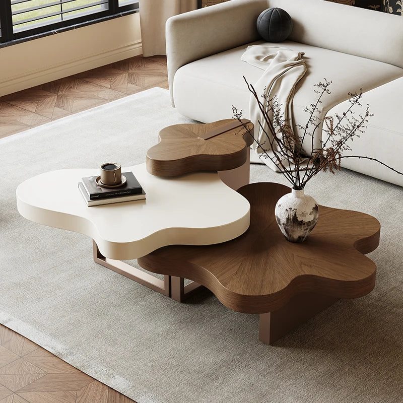 Table Basse Design Artistique – Style Vintage Classique, Ornements & Bois Noble | Baroque