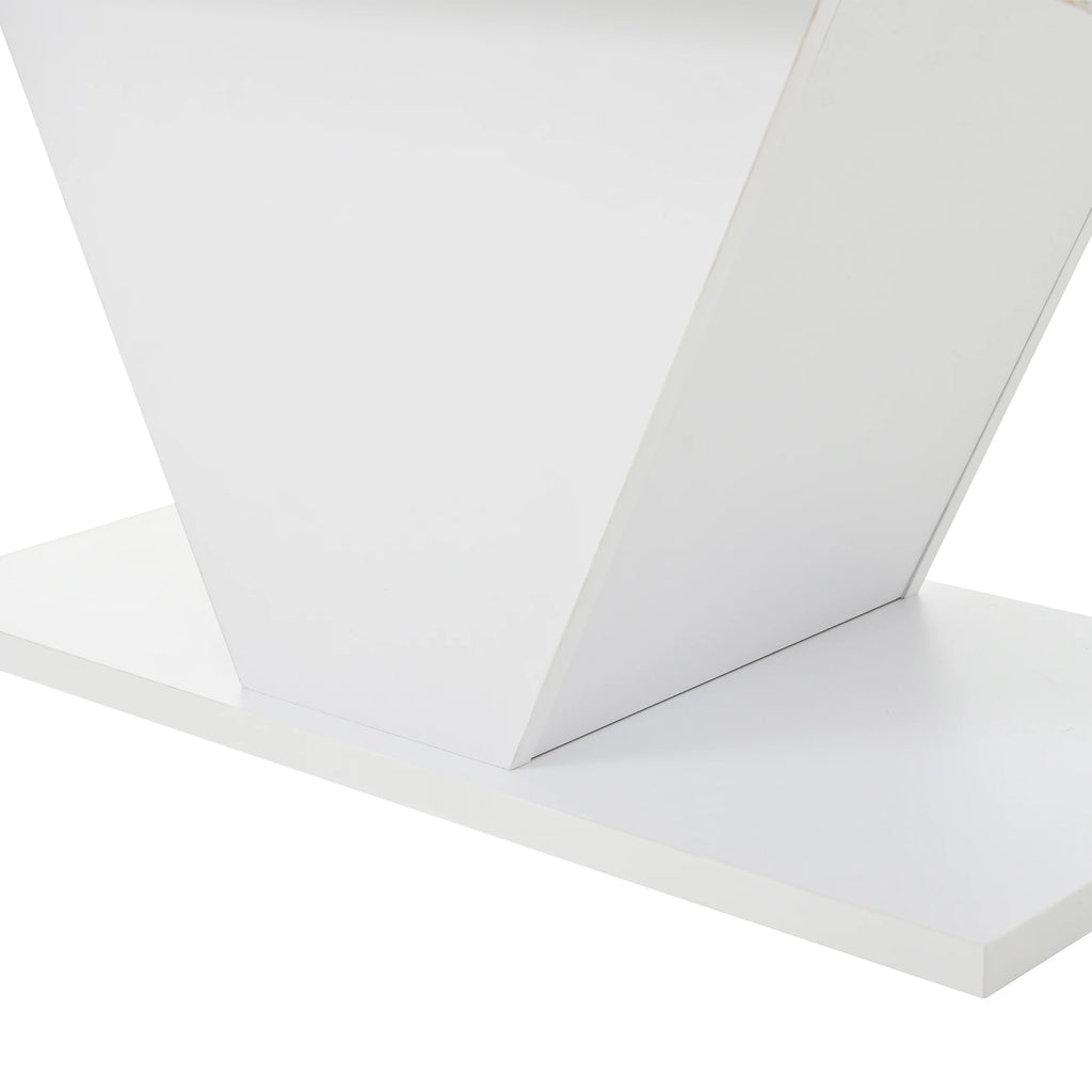Table Basse Design LED – Forme en V Ultra-Brillante, Éclairage Modulable | Vertex