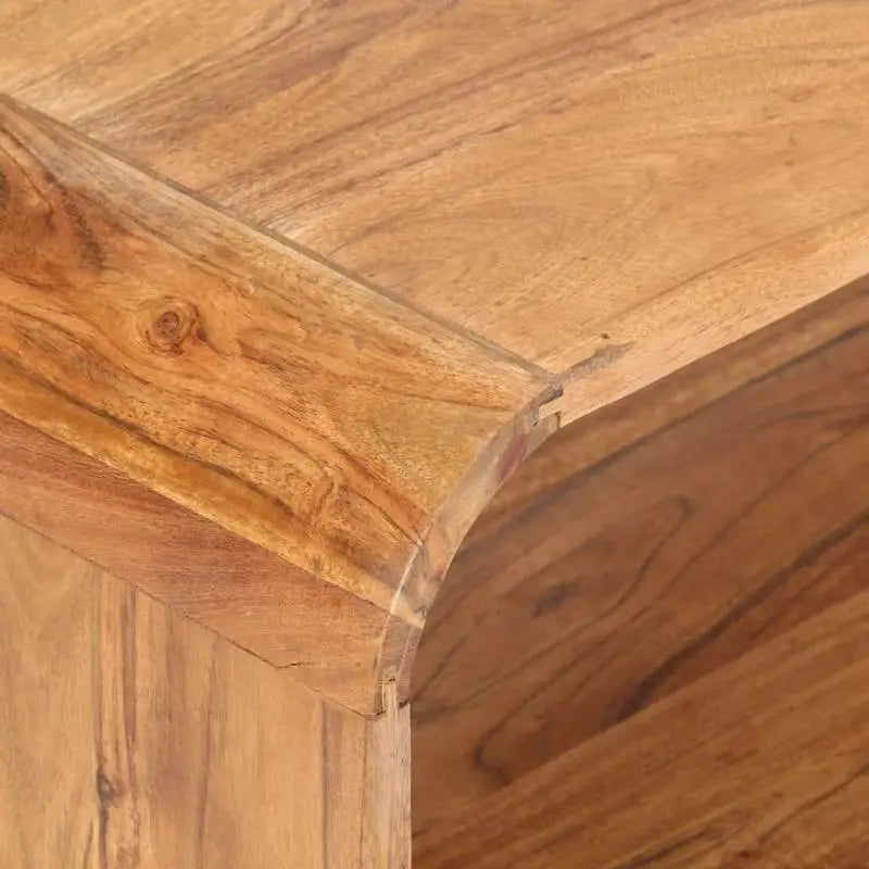 Table Basse Design Bois Massif – Acacia Naturel, Veinage Unique, 90×50 cm | Sylva