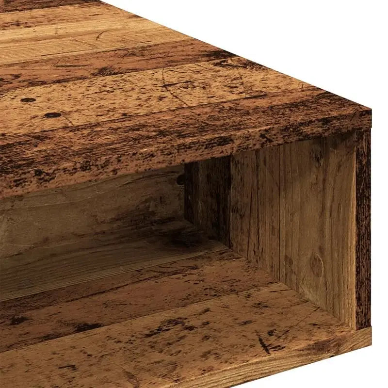 Table Basse Design Vintage – 3 Compartiments Asymétriques, 105×55 cm | Loft