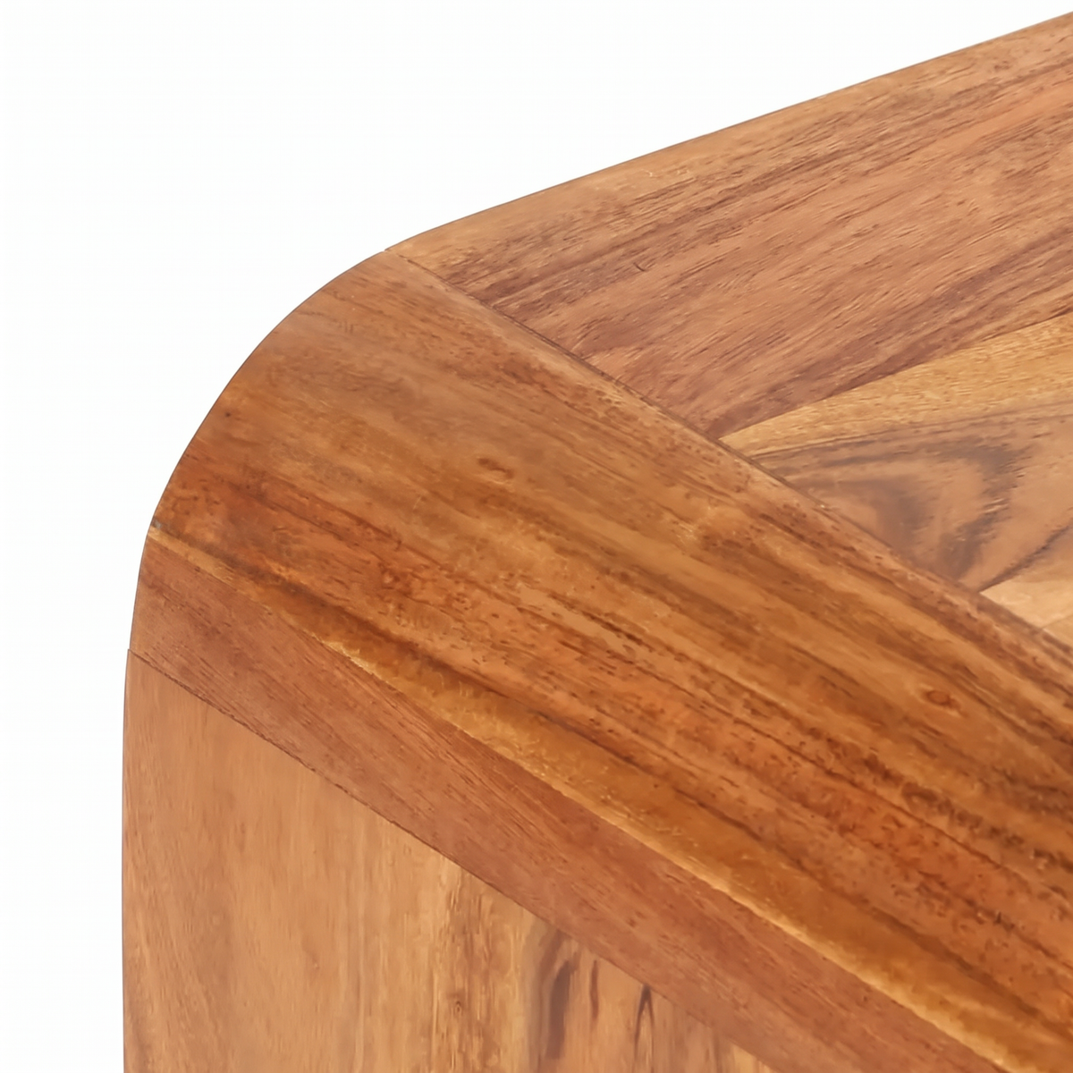 Table Basse Design Bois Massif – Acacia Naturel, Veinage Unique, 90×50 cm | Sylva