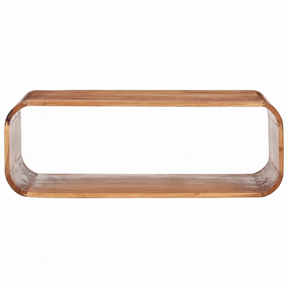 Table Basse Design Bois Massif – Acacia Naturel, Veinage Unique, 90×50 cm | Sylva