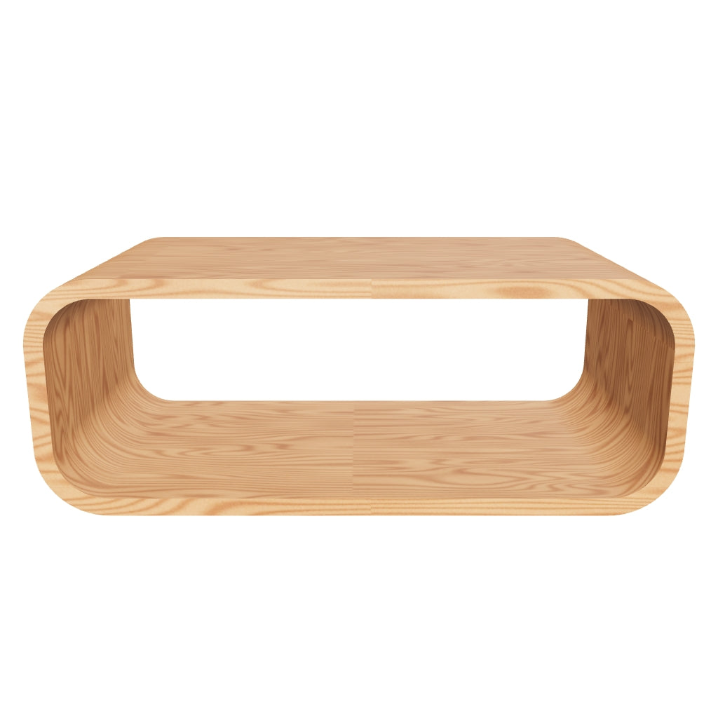 Table Basse Design Bois Massif – Acacia Naturel, Veinage Unique, 90×50 cm | Sylva